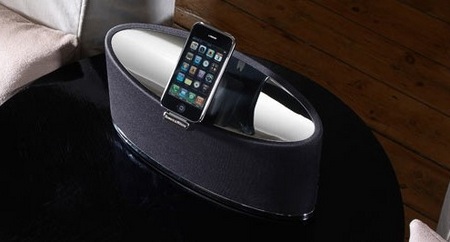 Bowers & Wilkins Zeppelin Mini iPod Speaker System on table