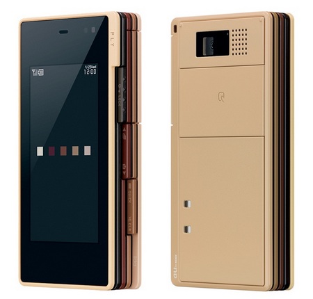 KDDI au iida PLY brown front back