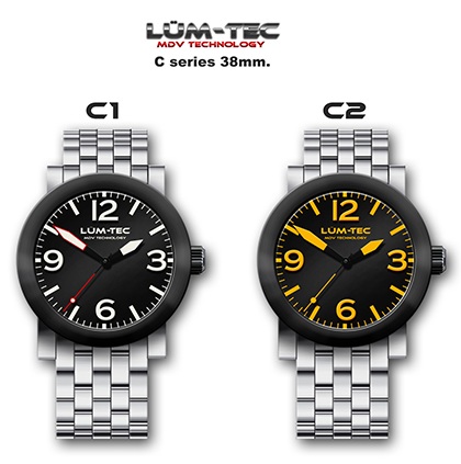 Lum-tec C series 38mm Automatic Watch c1 c2