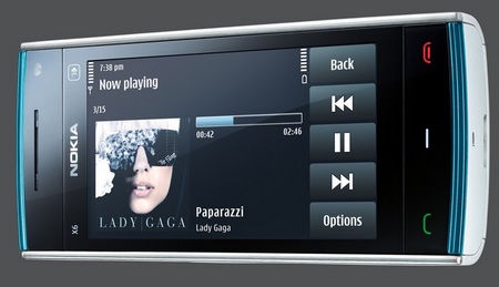 Nokia X6 Touchscreen Phone horizontal view