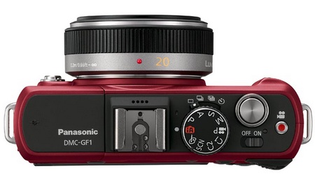 Panasonic Lumix DMC-GF1 compact DSLR top