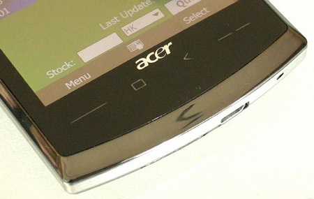 Acer neoTouch SnapDragon WM6.5 Smartphone live touch-sensitive button