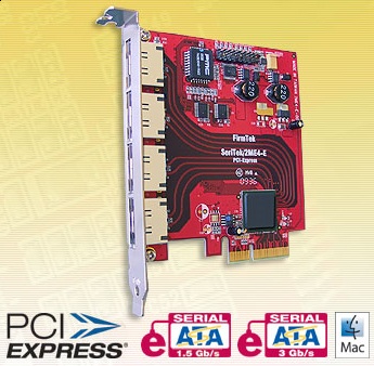 FirmTek SeriTek-2ME4-E 4-Port eSATA Host Adapter for Mac