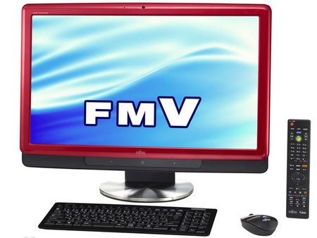 Fujitsu FMV-DeskPower all-in-one PC Windows 7 RED