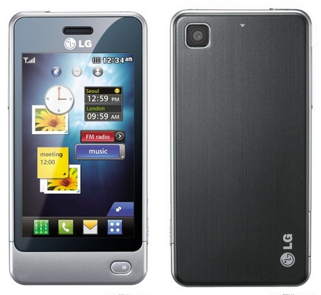 LG GD510 Pop Touchscreen Phone front back