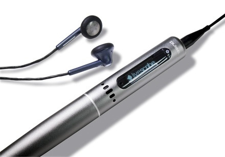 Livescribe Pulse Smartpen with headphones