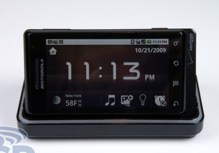 Motorola Droid on cradle
