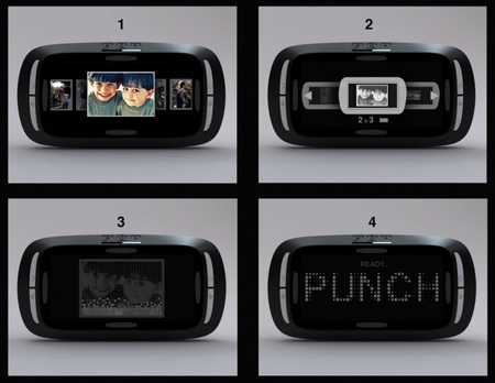 Punch Camera LCD display