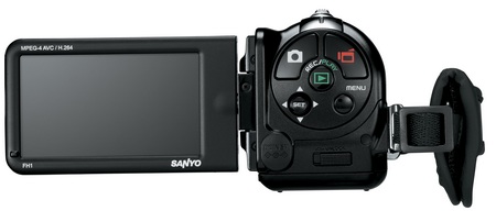 Sanyo Xacti VPC-FH1A Full HD camcorder back