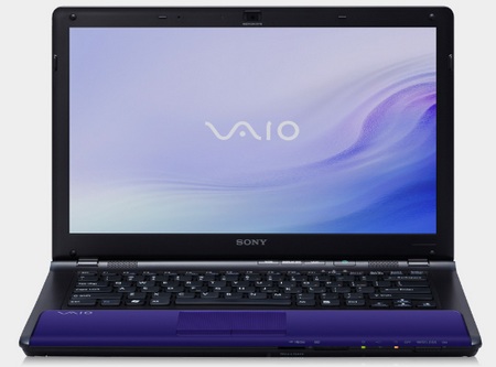 Sony VAIO CW Series Notebook purple front