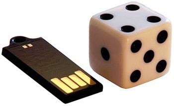 Active Media Waterproof Wink USB Flash Drive compare to dice