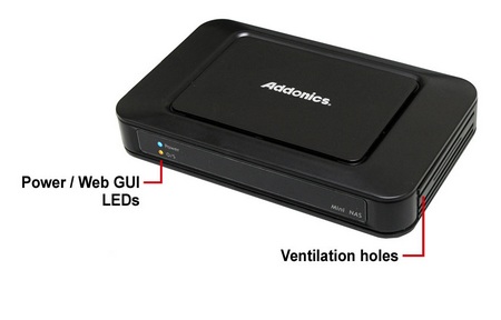 Addonics Mini NAS NAS25HDU2 Portable NAS Adapter