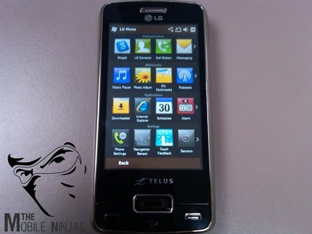 LG Monaco IQ Spotted, with Telus logo vertical