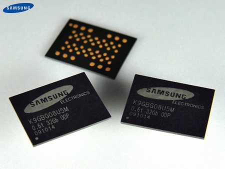 Samsung 0.6mm-thick 8-chip NAND Memory Package