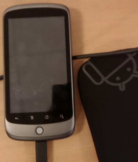 Google Nexus One Live Shot with case