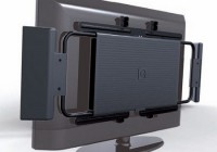 Q-TV2 2.1 Speaker System attached to the rear of your TV