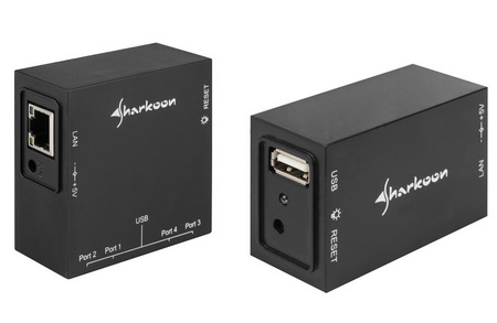 Sharkoon USB LANPort 100 and LANPort 400 USB-to-LAN Adapter