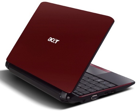 Acer Aspire One AO532h Pine Trail Netbook Garnet Red