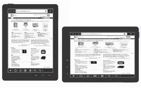 Asus DR-950 e-book reader browser