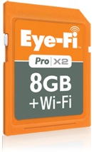 Eye-Fi Pro X2 8GB SDHC Card with 802.11n