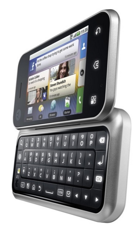 Motorola Backflip with MOTOBLUR Android Phone keyboard