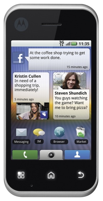 Motorola Backflip with MOTOBLUR Android Phone front