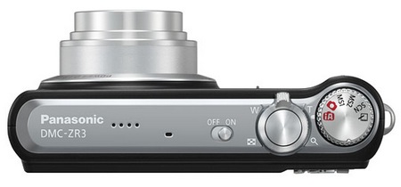 Panasonic Lumix DMC-ZR3 8x Zoom Camera top