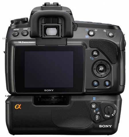 Sony Alpha a450 Digital SLR Camera with battery grip