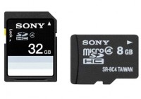 Sony SD SDHC and microSD microSDHC memory cards