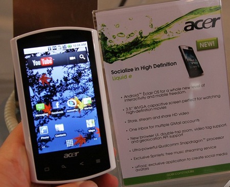 Acer Liquid e Android 2.1 Phone