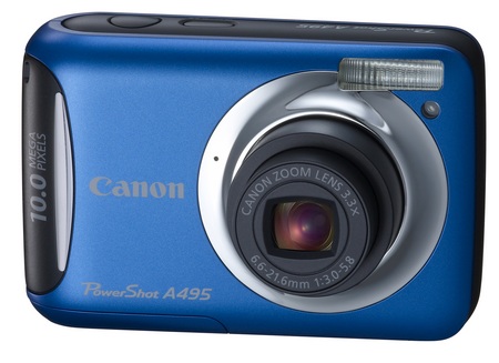 Canon PowerShot A495 entry-level digicam blue