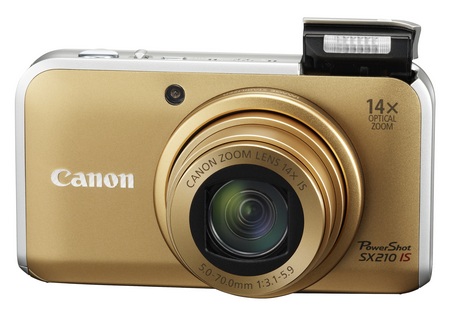 Canon PowerShot SX210 IS Digital Camera with 14x Zoom gold