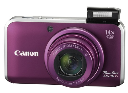 Canon PowerShot SX210 IS Digital Camera with 14x Zoom purple