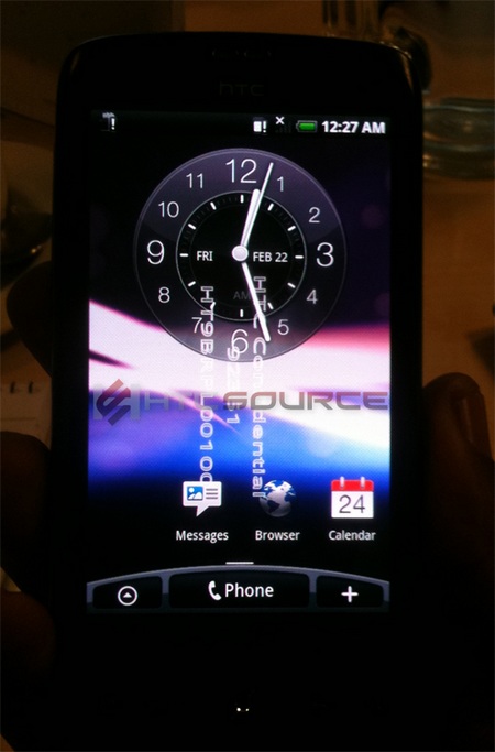 HTC Bravo Android Phone Spotted home screen