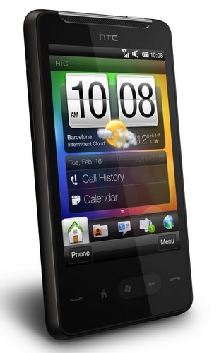 HTC HD mini Windows Phone angle left