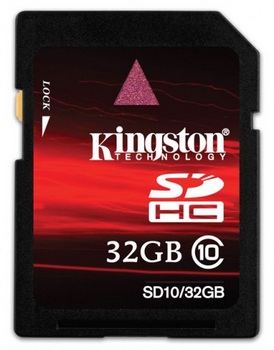 Kingston 32GB Class 10 SDHC Card