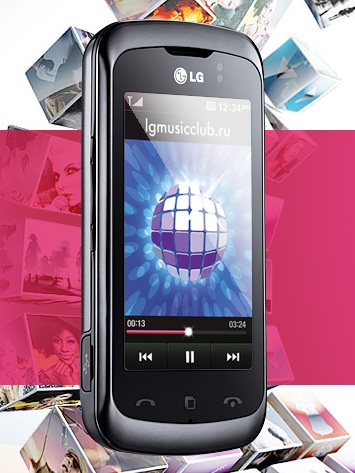 LG KM555e Clubby Mobile Phone for Russia