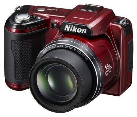 Nikon CoolPix L110 15x zoom camera red