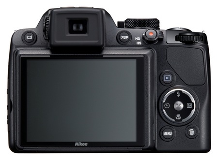 Nikon CoolPix P100 with 26x optical zoom back