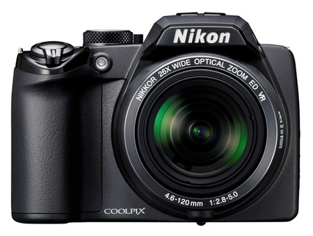 Nikon CoolPix P100 with 26x optical zoom front