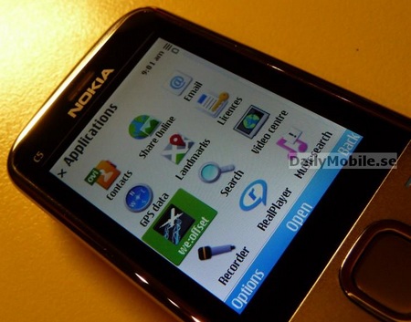 Nokia C5 S60 Phone Leaked apps