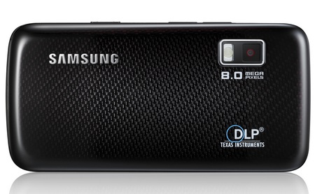 Samsung Halo i8520 Projector Phone with Android back