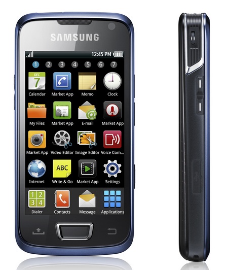 Samsung Halo i8520 Projector Phone with Android front side