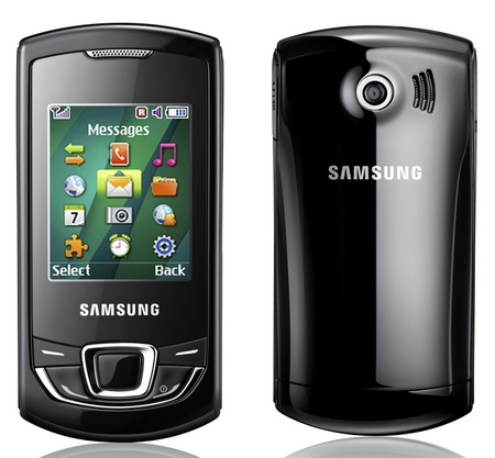 Samsung Monte Slider E2550 slider phone front back