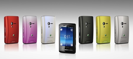 Sony Ericsson Xperia X10 mini android phone colors