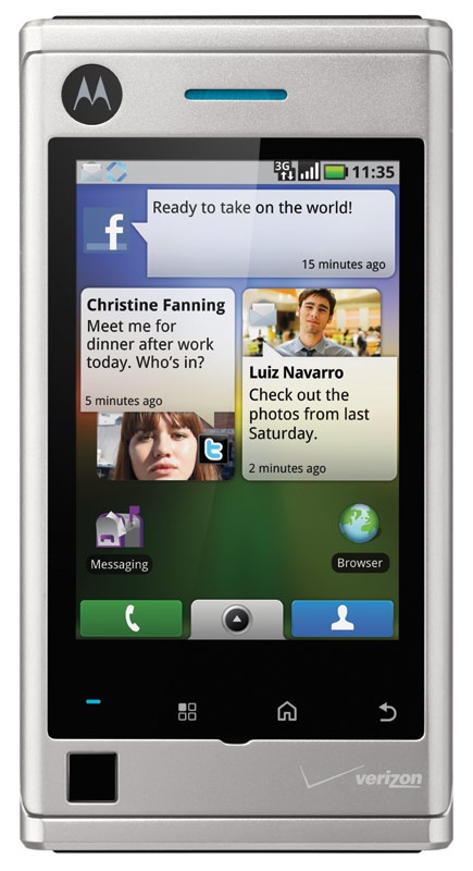 Verizon Motorola Devour Android Phone with MOTOBLUR vertical