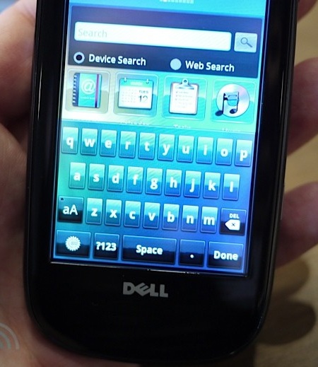 Dell Aero Android Phone keyboard