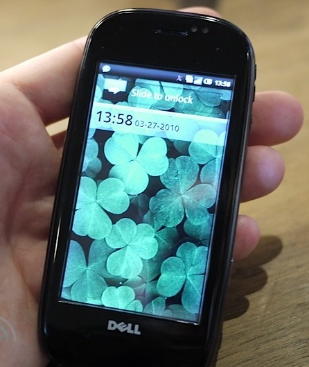 Dell Aero Android Phone unlock screen