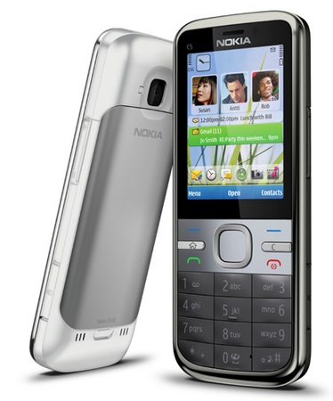 Nokia C5 Candybar Smartphone runs S60 3rd edition 1