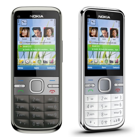 Nokia C5 Candybar Smartphone runs S60 3rd edition
